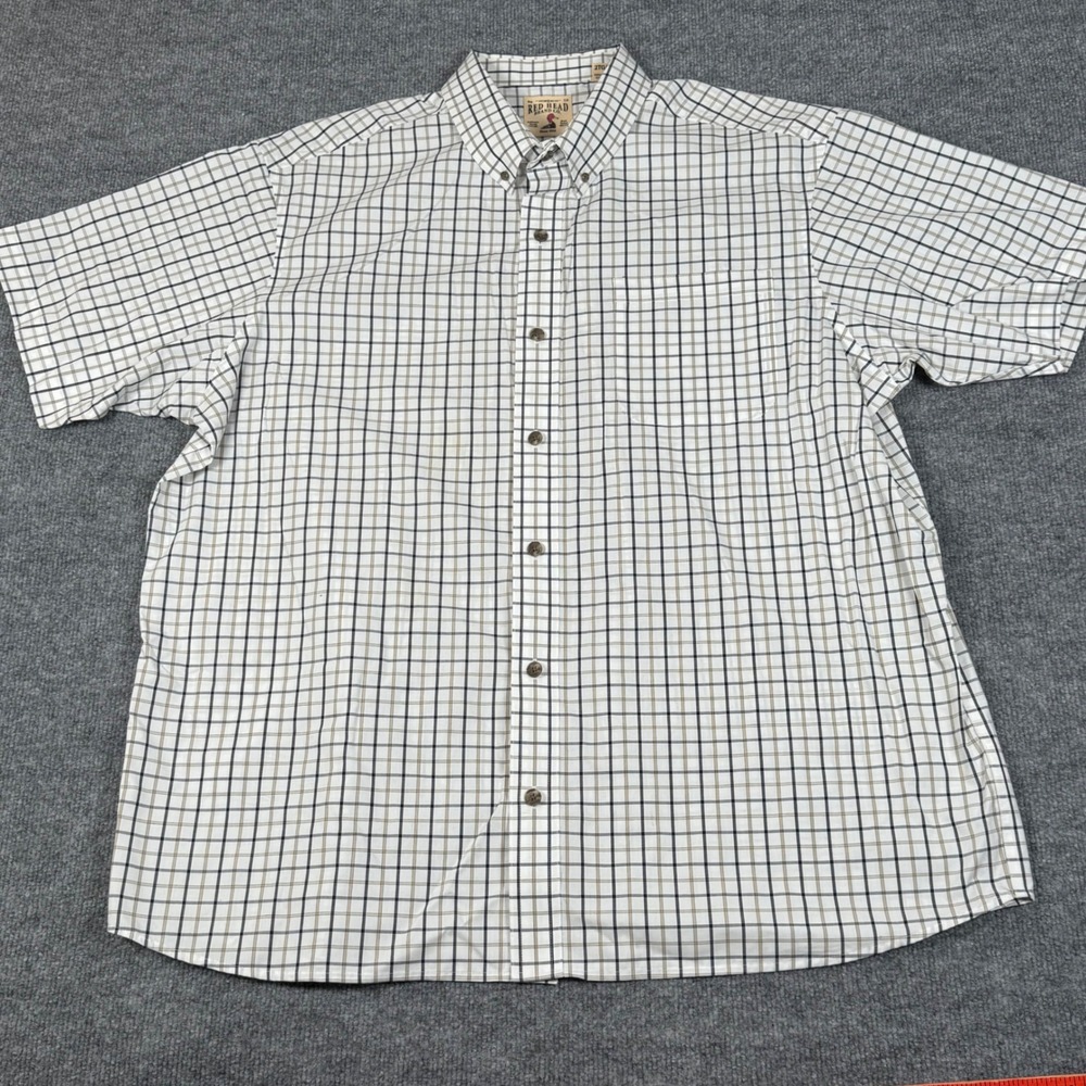 Red Head Brand Co Mens 2XL Plaid Short Sleeve Button Down Shirt Casual Outdoor